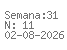 Semana: 31 | N.º11 | Data: 2026-08-02